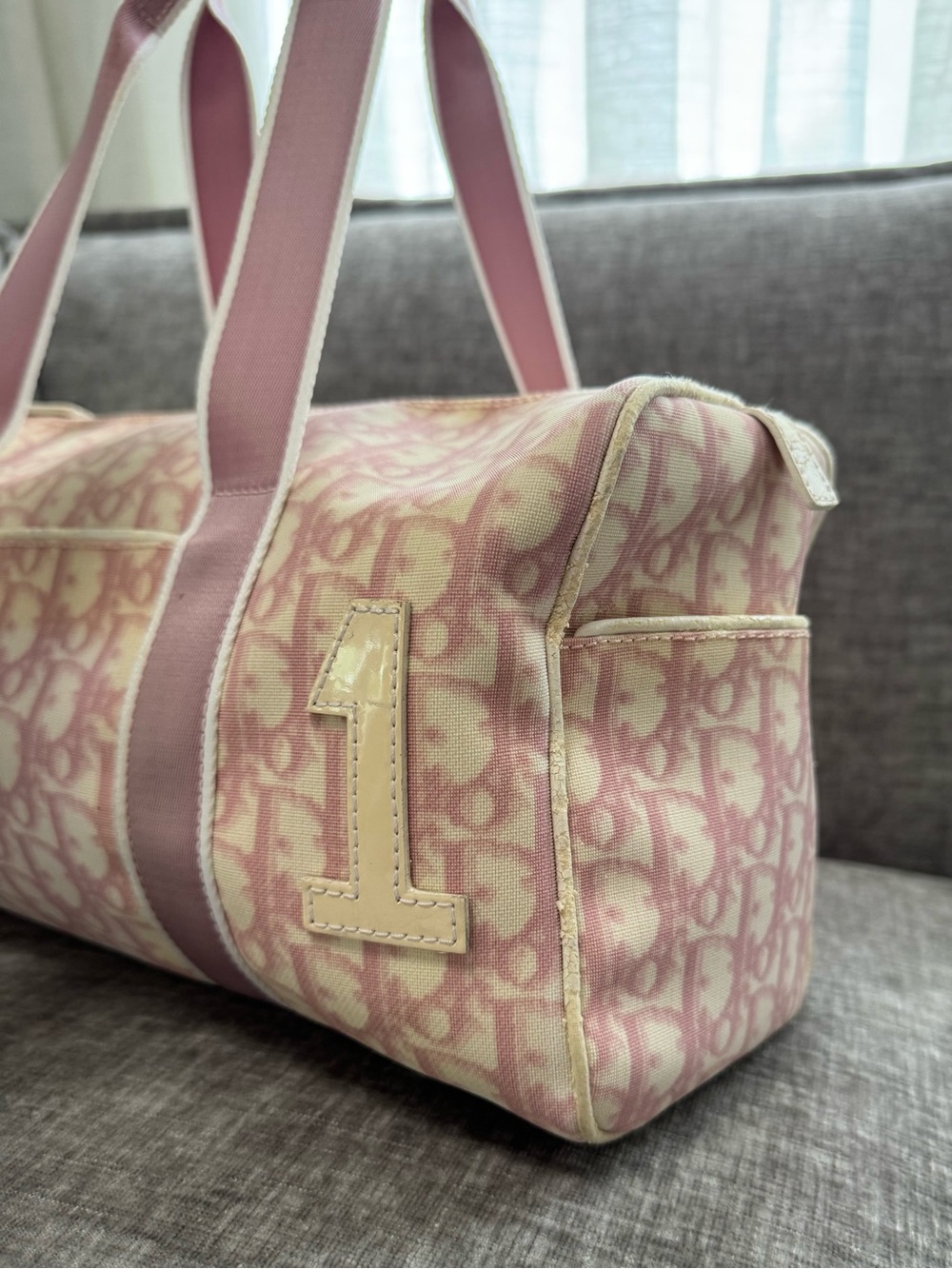 Vintage Christian Dior Pink Trotter No. 1 Boston Bag Y2K Galliano Era - Picture 2 of 16
